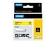 Papper, Fotopapper & Etiketter - DYMO Rhino industri vinyl tejp, 19 mm x 5.5 m kassett, svart på gul, självhäftande - S0718470
