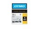 Papper, Fotopapper & Etiketter - DYMO Rhino industri vinyl tejp, 9 mm x 5.5 m kassett, svart på vit, självhäftande - S0718580