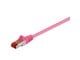 Nätverkskabel - Pro LAN CAT 6 STP - Rosa - 1m - 4040849934346
