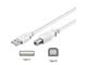 USB-kabel - Pro USB-A <-> USB-B 2.0 - 1m - Vit - 4040849961861
