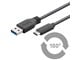 USB-kabel - Pro USB-A <-> USB-C - 0.5m - USB 3.0 - Svart - PUSB3.2G1-AC-BLK-0.5M