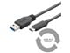 USB-kabel - Pro USB-A <-> USB-C - 1m - USB 3.0 - Svart - PUSB3.2G1-AC-BLK-1M