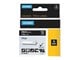 Papper, Fotopapper & Etiketter - DYMO Rhino industri vinyl tejp, 24 mm x 5.5 m kassett, vit på svart, självhäftande - 1805432