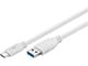 USB-kabel - Pro USB-A <-> USB-C - 1m - USB 3.0 - Vit - PUSB3.2G1-AC-WHT-1M