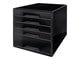 Skrivbordstillbehör - Leitz CUBE Lådbox med 5 lådor Svart - 52531095
