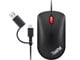 Mus - Lenovo ThinkPad USB-C Wired Compact Mouse - Mouse - Optic - 4 knappar - Svart - 4Y51D20850