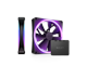 Chassi fläkt - NZXT F140 RGB DUO 2-pack & RGB Controller - Black - Chassi fläkt - 140mm - Svart med RGB LED - 36 dBA - RF-D14DF-B1