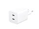 Mobile - Adapters & Chargers - empower by PanzerGlass Turbo 45W Charger incl. 2 x USB-C | EU Plug | Silver White - EM58685
