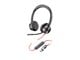 Hörlurar / Headset - HP Poly Blackwire 8225 Stereo Microsoft Teams Certified USB-C Headset +USB-C/A Adapter (8X225AA) - 8X225AA