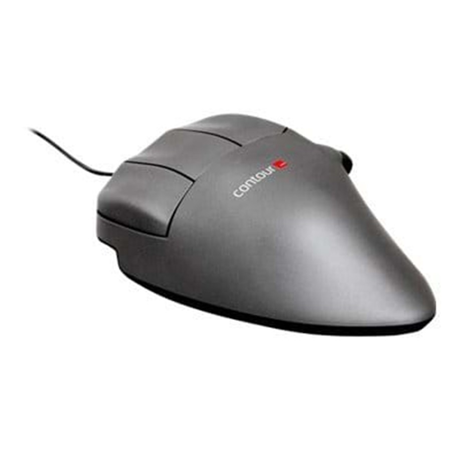 Mus - Contour Mouse Left - Large - Ergonomisk mus - Optic - 5 knappar - Grå - CMO-GM-L-L