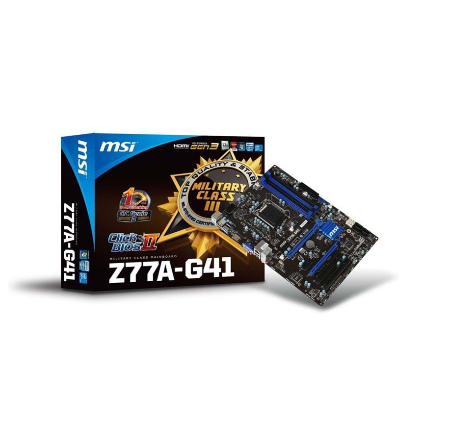 Moderkort - MSI Z77A-G41 Moderkort - Intel Z77 Express - Intel LGA1155 - DDR3 RAM - ATX - Z77A-G41