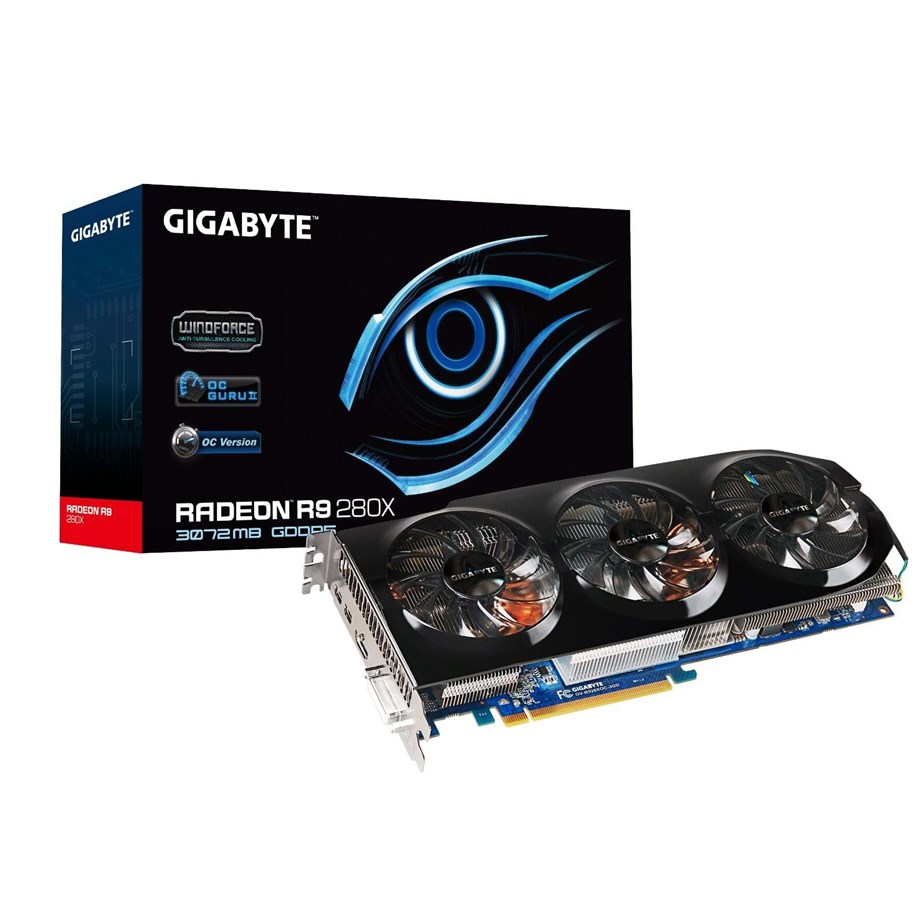 Grafikkort - GIGABYTE Radeon R9 280X - 3GB GDDR5 RAM - Grafikkort - GV-R928XOC-3GD