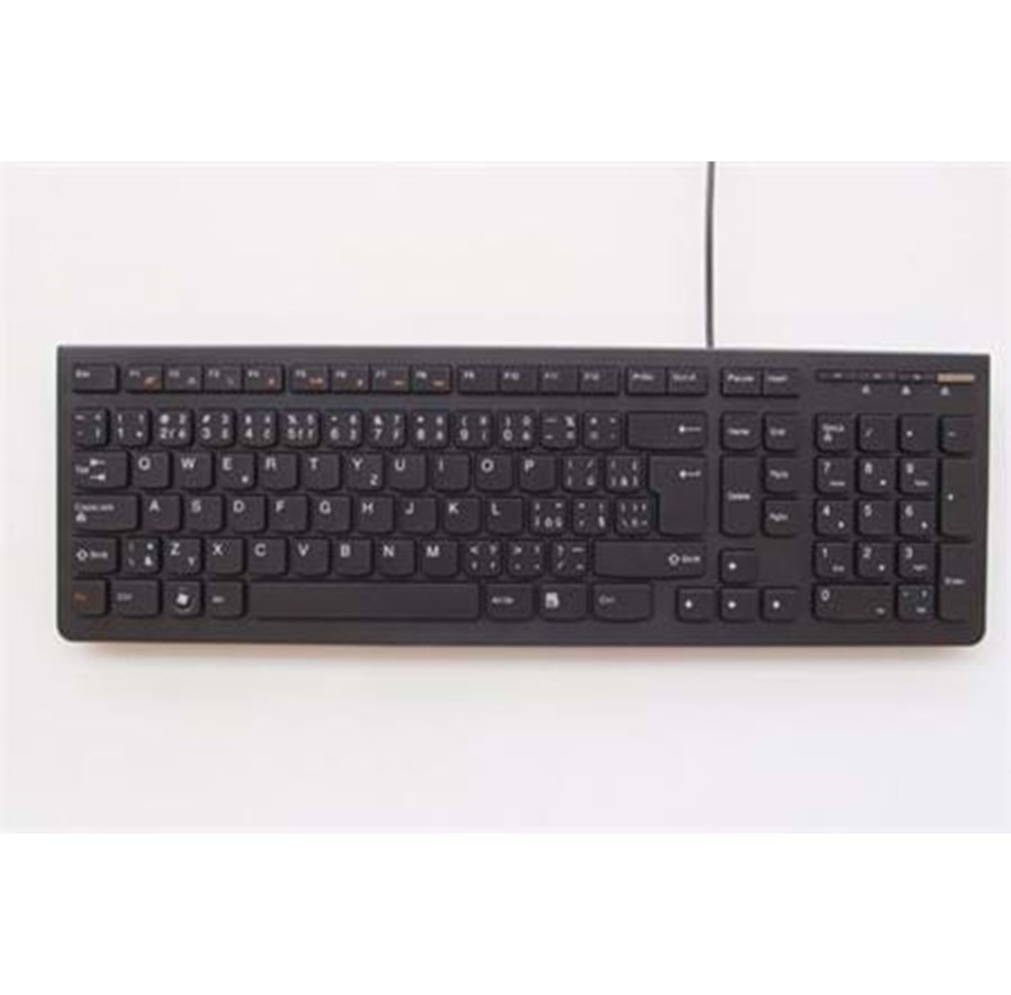 Tangentbord - Lenovo Slim USB Keyboard - Nordic - Nordisk - Svart - 54Y9535