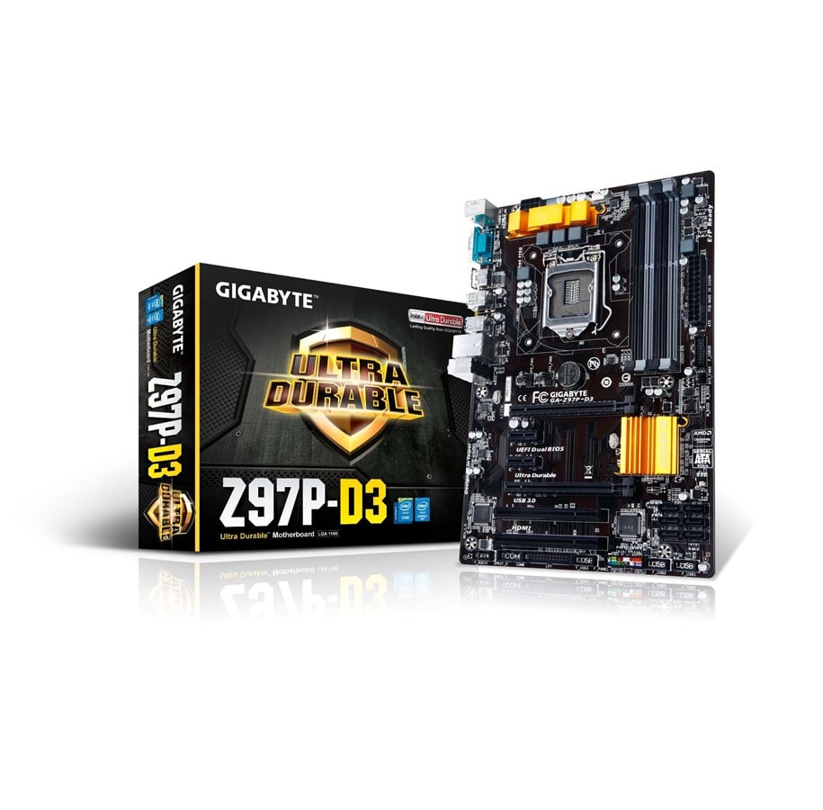 Moderkort - GIGABYTE GA-Z97P-D3 Moderkort - Intel Z97 Express - Intel LGA1150 socket - DDR3 RAM - ATX - GA-Z97P-D3