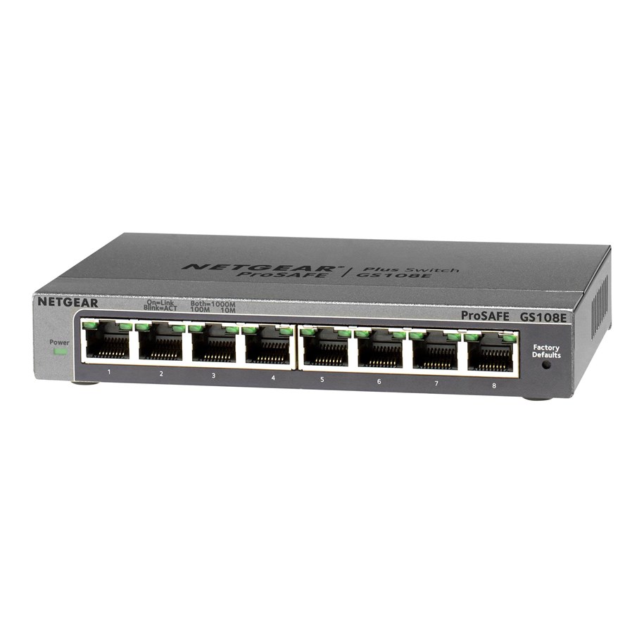 Switch - Netgear ProSafe Plus GS108Ev3 - switch - 8 porta - GS108E-300PES