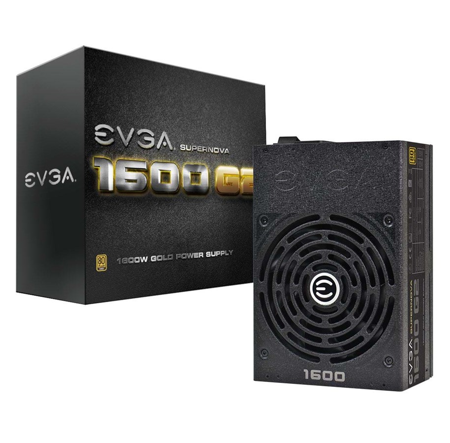 Strömförsörjning - EVGA SuperNOVA 1600 G2 Strömförsörjning - 1600 Watt - 140 mm - ATX - 80 Plus Gold certificate - 120-G2-1600-X2