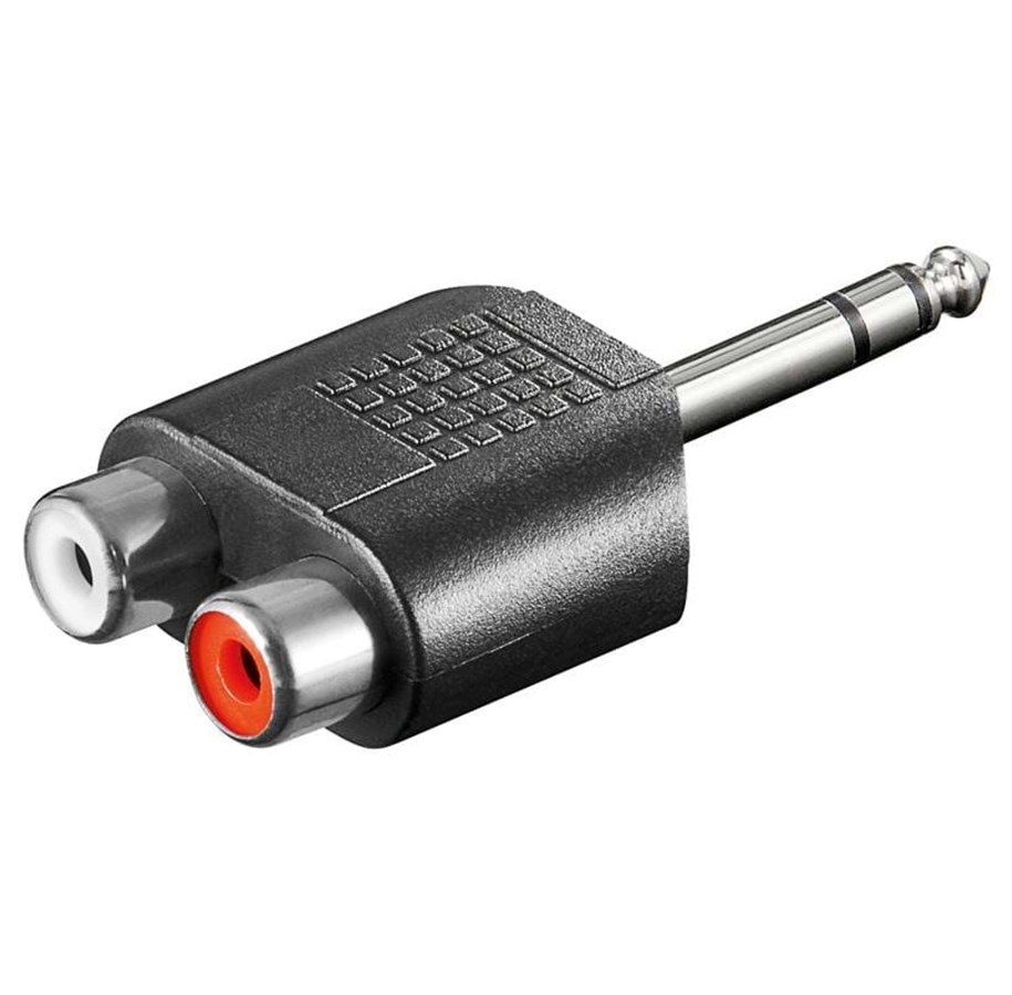 Ljudkabel - Pro Audio adapter 2xRCA F - Jack M - 4040849116155