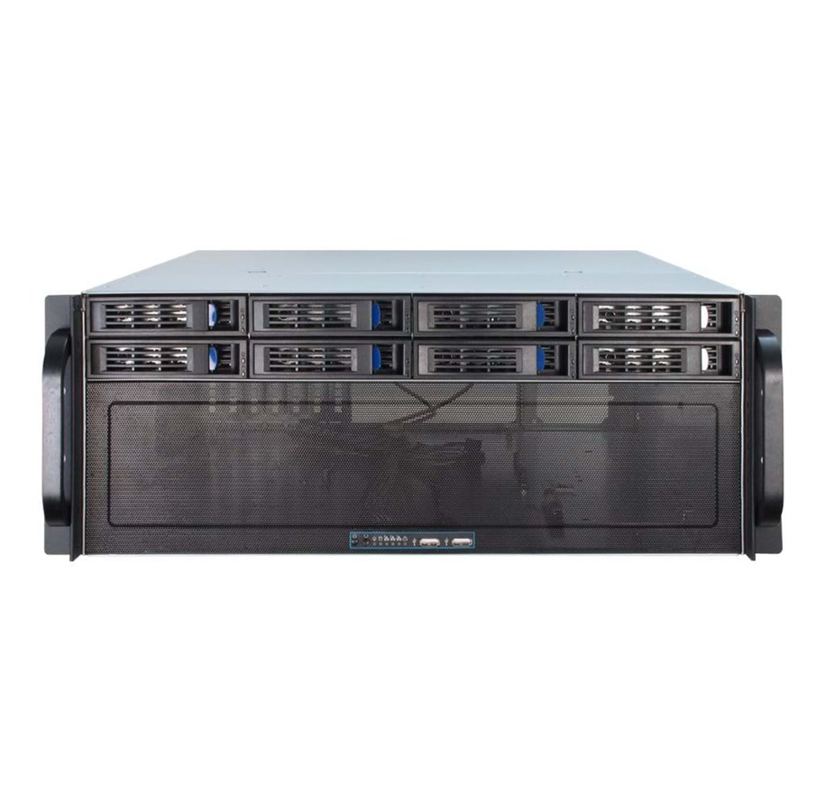 Chassi - Inter-Tech IPC 4U-4408 4HE - No PSU - Chassi - Server (Rack) - Svart - 88887191