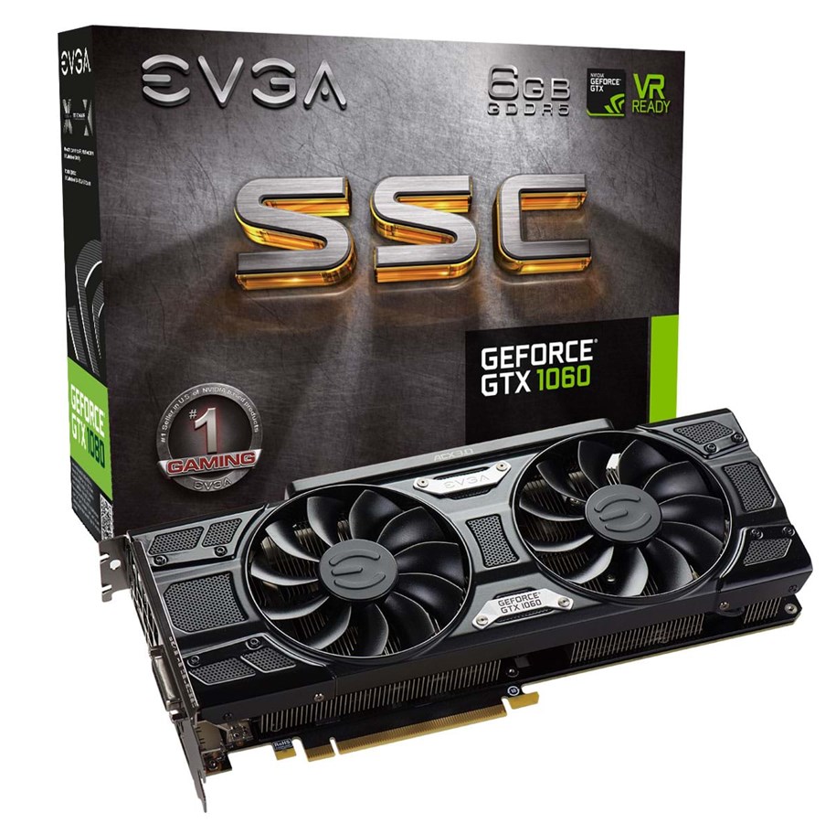 Grafikkort - EVGA GeForce GTX 1060 SSC GAMING - 6GB GDDR5 RAM - Grafikkort - 06G-P4-6264-KR