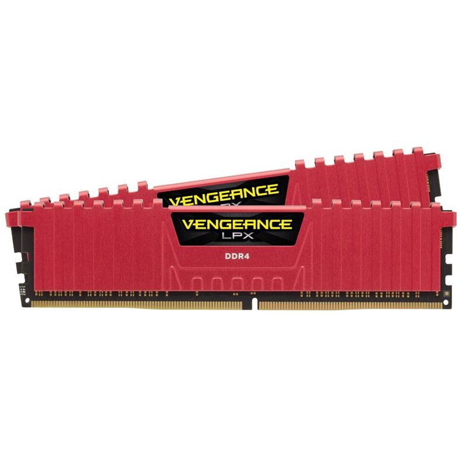 RAM - Corsair Vengeance LPX DDR4-3466 - 32GB - CL16 - Dual Channel (2 pcs) - Intel XMP - Röd - CMK32GX4M2B3466C16R