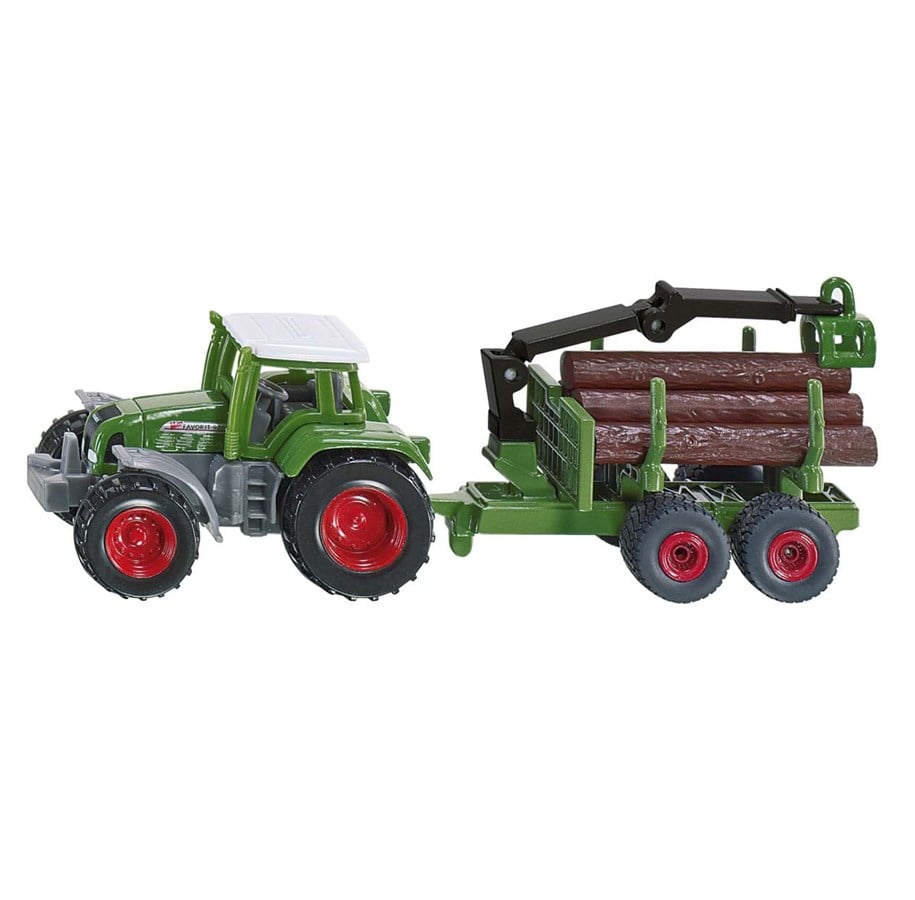 Leksaksbil - SIKU Tractor W Forestry Trailer - 541571