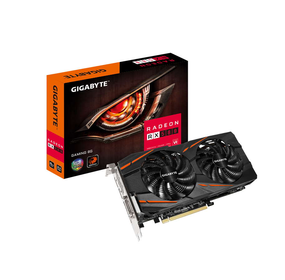 Grafikkort - GIGABYTE Radeon RX 580 GAMING - 8GB GDDR5 RAM - Grafikkort - GV-RX580GAMING-8GD