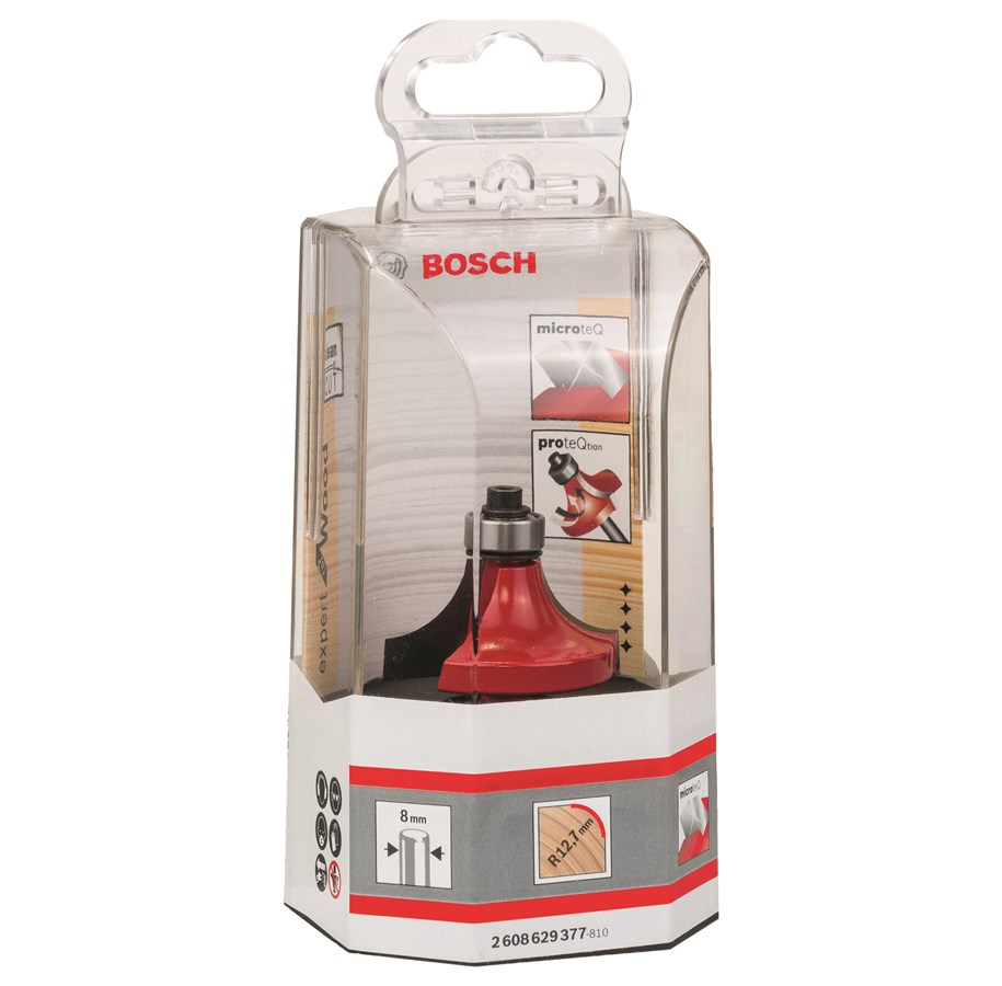 Fraise à Moulurer Demi-Rond Bosch - Queue 8mm Rayon 6mm - Pour Bois Et Déroutage Précision