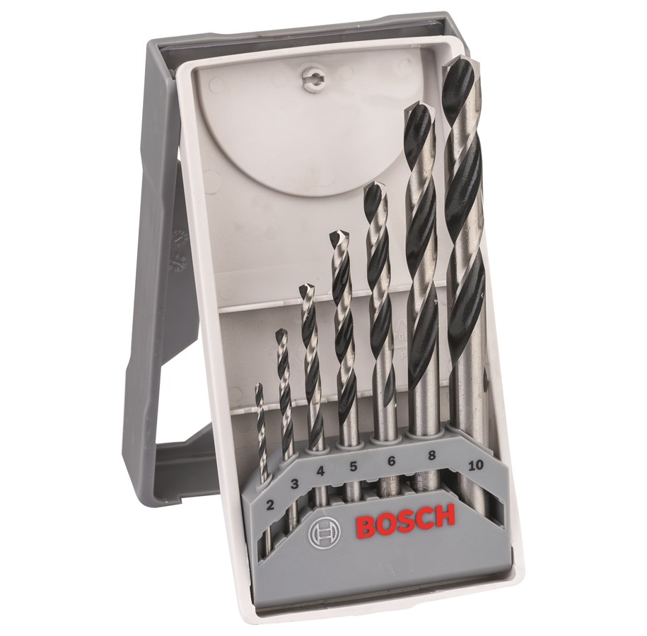 Borr & Bits - Bosch HSS spiralborrbit med PointTeQ 7 stk mini X-Line sats - 2608577347