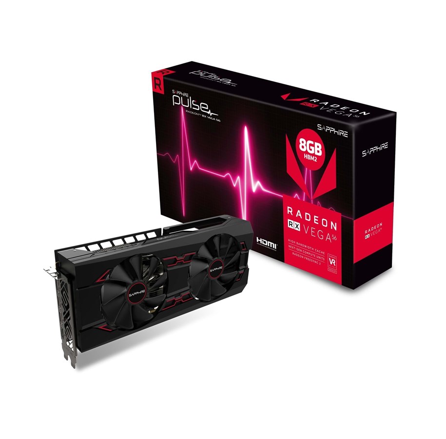 Grafikkort - Sapphire Radeon RX VEGA 56 Pulse - 8GB HBM2 - Grafikkort - 11276-02-40G