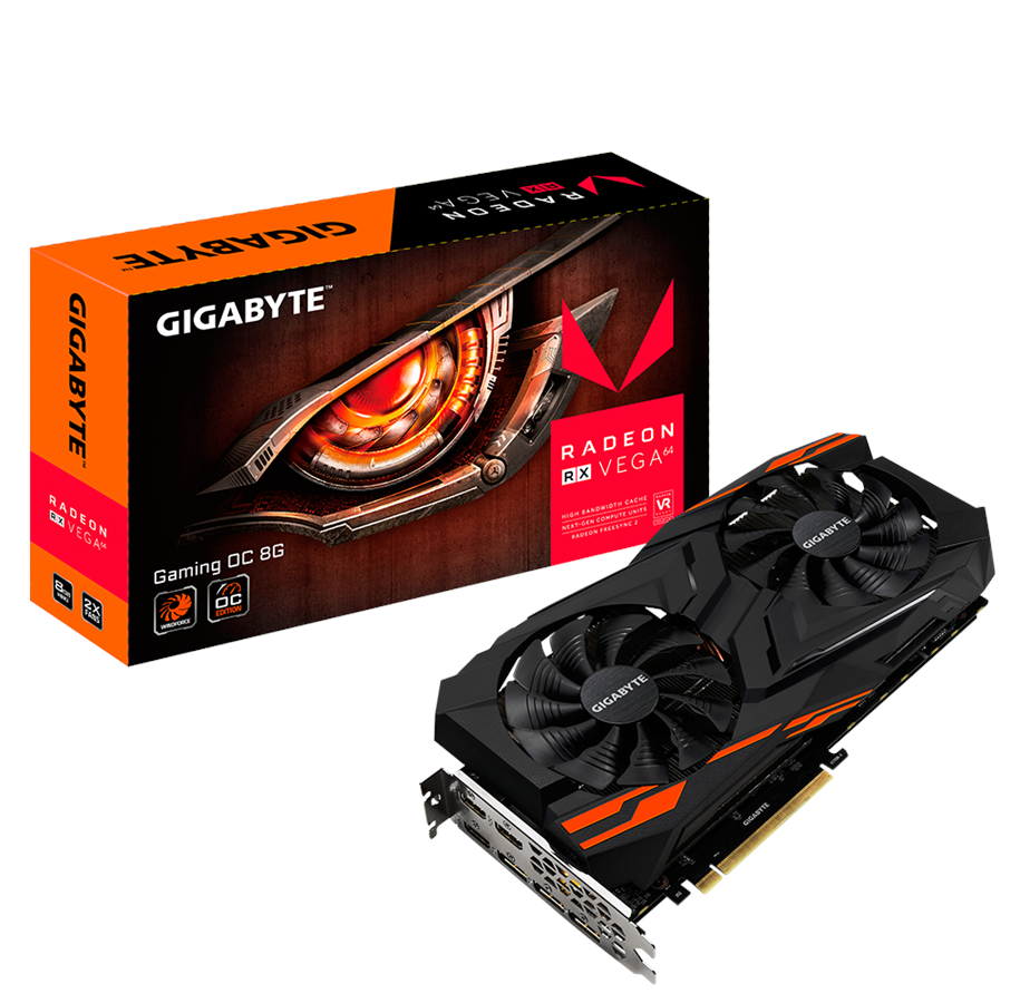 Grafikkort - GIGABYTE Radeon RX VEGA 64 GAMING OC - 8GB HBM2 - Grafikkort - GV-RXVEGA64GAMING OC-8GD