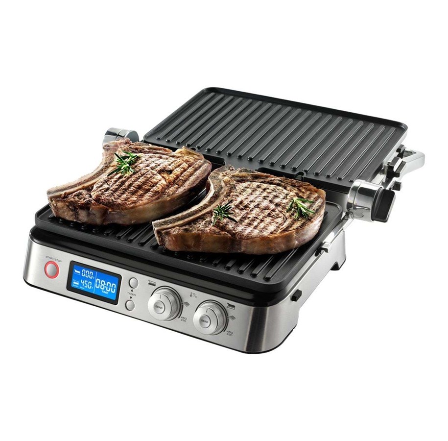 Bordsgrill - DeLonghi De'Longhi CGH 1020D - grill/griddle - rustfrit stål - CGH1020D