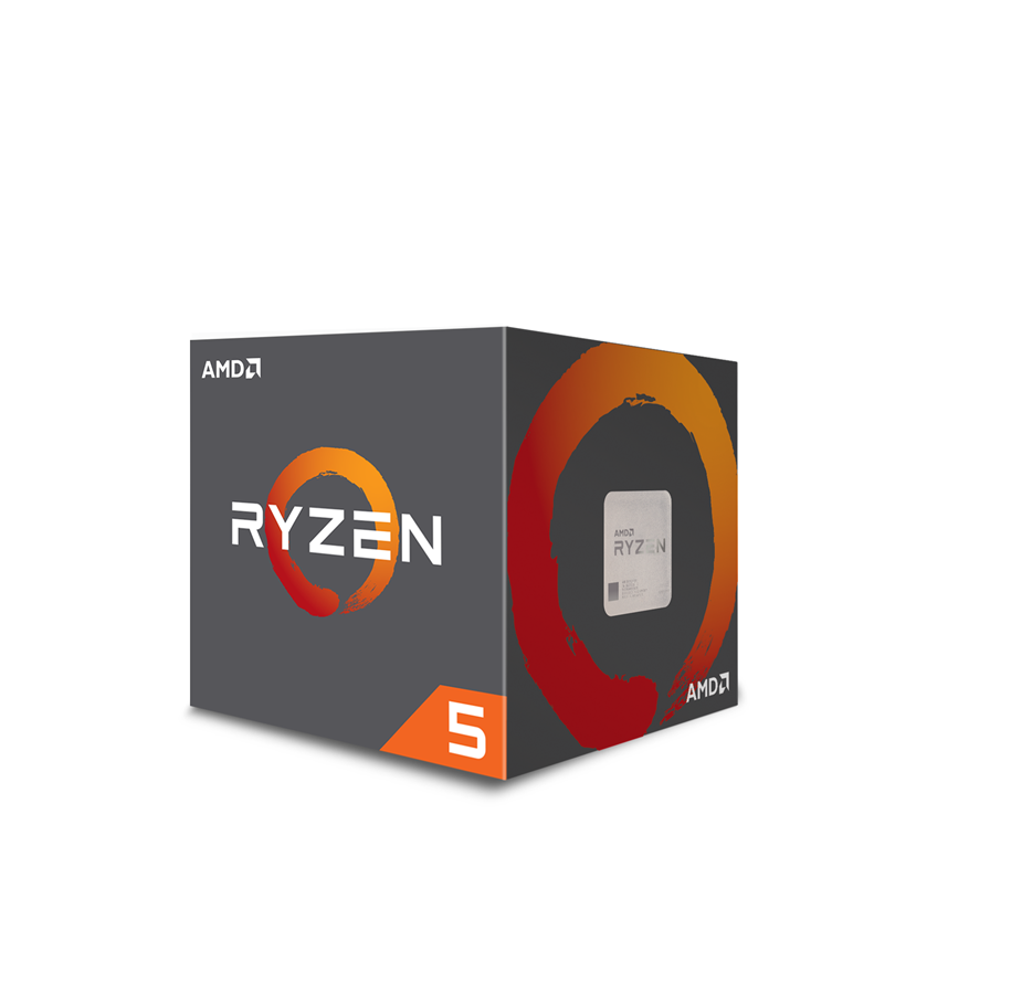 CPU - AMD Ryzen 5 2600X with Wraith Spire - Pinnacle Ridge CPU - 6 kärnor - 3.6 GHz - AMD AM4 - AMD Boxed (med kylare) - YD260XBCAFBOX