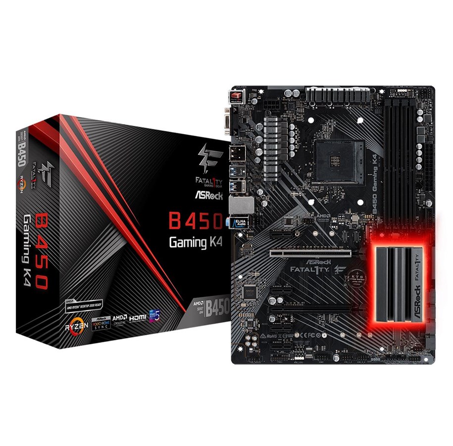 Moderkort - ASRock Fatal1ty B450 Gaming K4 Moderkort - AMD B450 - AMD AM4 - DDR4 RAM - ATX - 90-MXB8A0-A0UAYZ