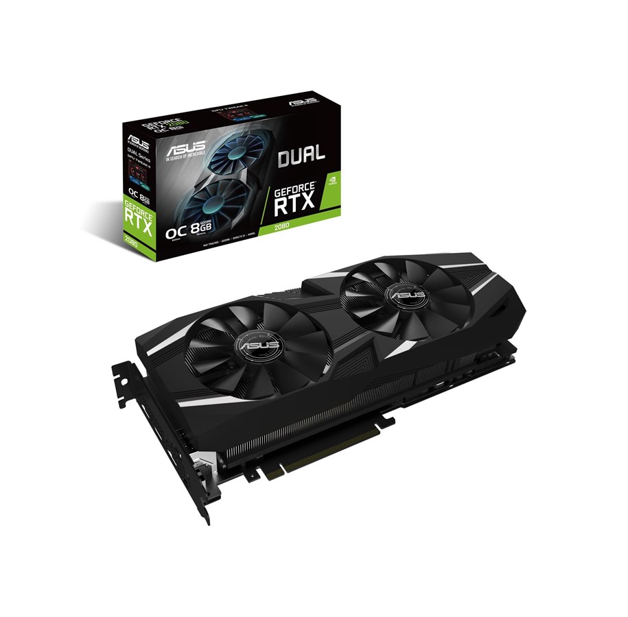 Grafikkort - ASUS GeForce RTX 2080 DUAL OC - 8GB GDDR6 RAM - Grafikkort *DEMO* - 90YV0C30-M0NM00