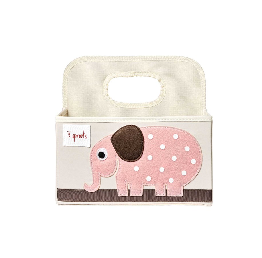 Barnrummet - 3 Sprouts Förvaringskorg med handtag för Blöjor, Elephant - IDOELE