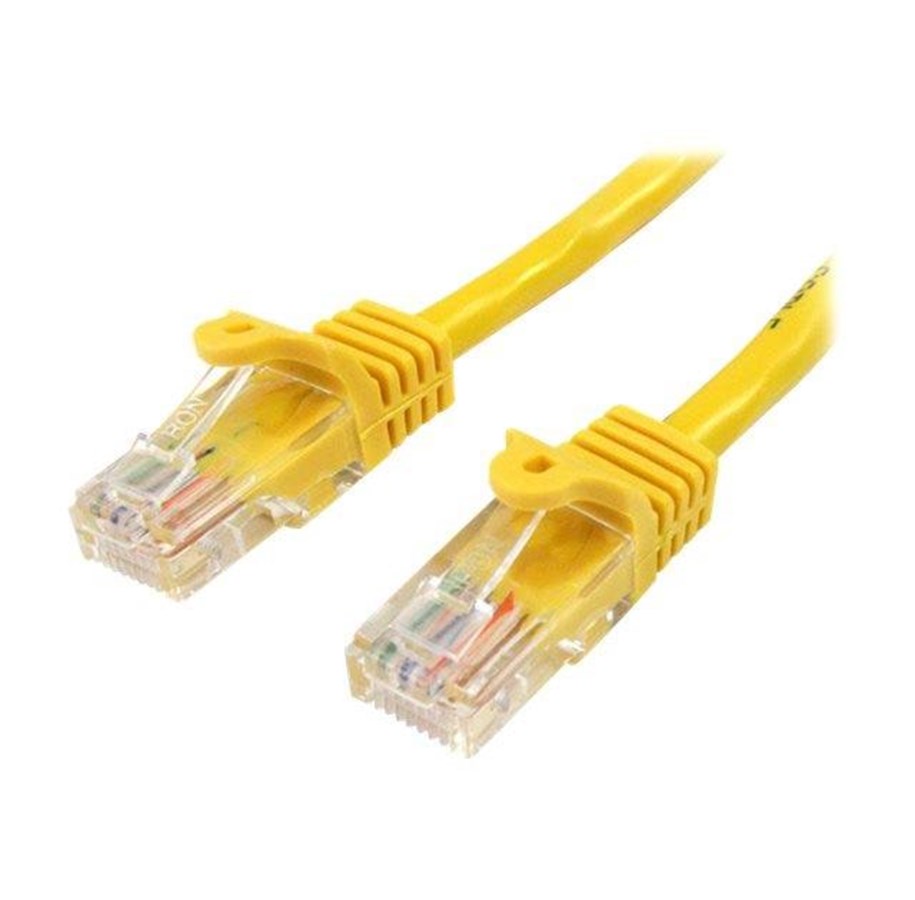 Nätverkskabel - StarTech.com 10m Yellow Cat5e / Cat 5 Snagless Ethernet Patch Cable 10 m - patch cable - 10 m - yellow - Gul - 10m - 45PAT10MYL