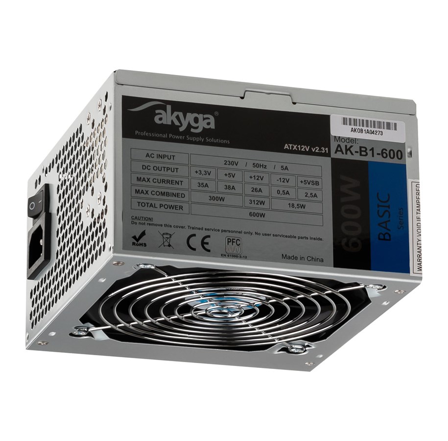Akyga Basic Series Strömförsörjning 600 Watt