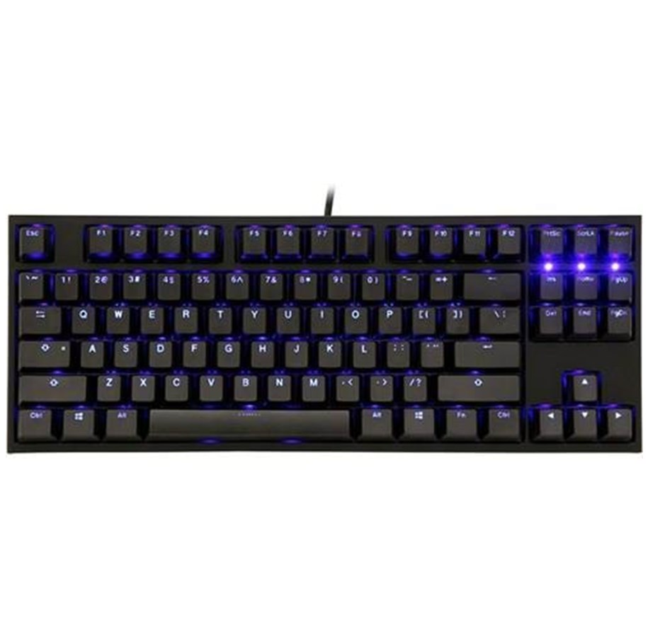 Tangentbord - Ducky One 2 Backlit TKL Cherry MX Brown Blue LED - Gaming Keyboard - Utan numpad - Nordisk - Svart - DKON1887S-BFIPDAZB1