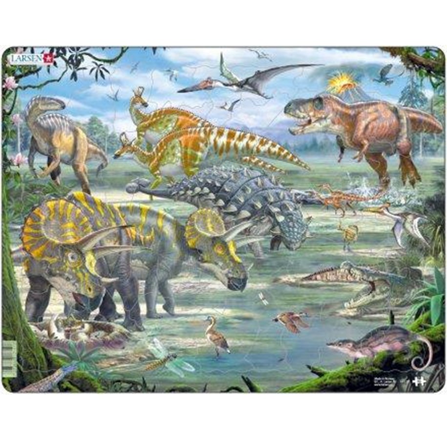 Pusselspel - Larsen Puzzles Dinosaurs - LA-FH31