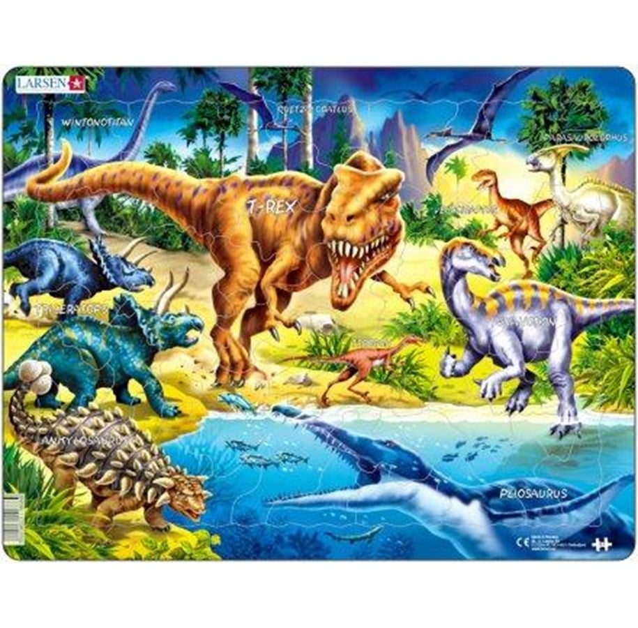 Pusselspel - Larsen Puzzles Dinosaurs from the Cretaceous period. - LA-NB3
