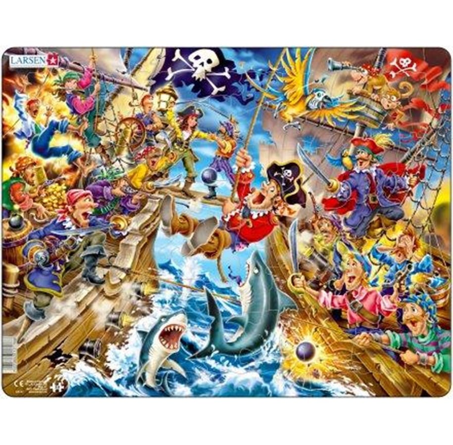 Pusselspel - Larsen Puzzles 2 pirate ships - LA-US37