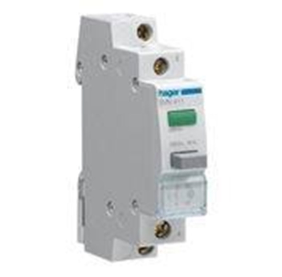 Komponenter för switchboxar och skåp - Hager Impulse 1no pushbutton + green led 230v - SVN411
