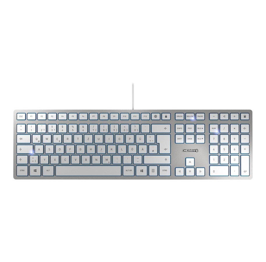 Tangentbord - Cherry KC 6000 SLIM FOR MAC UK Layout USB - Tangentbord - Engelska (UK) - Silver - JK-1610GB-1