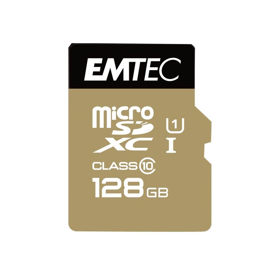 Flashram & USB Flash Drives - Emtec Gold+ - ECMSDM128GXC10GP