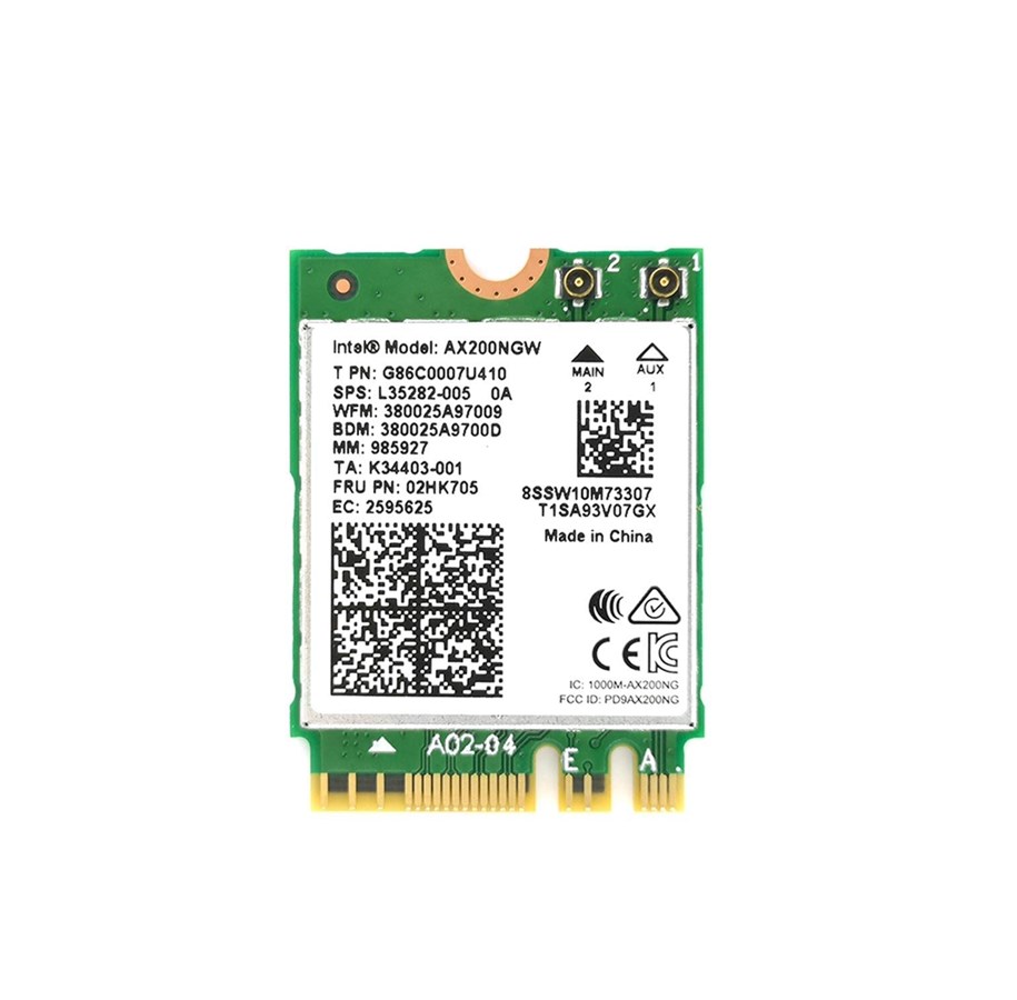 Nätverkskort (adaptrar osv.) - Intel AX200 Wi-Fi 6 + BT 5.0 / M.2 2230 / With vPro - AX200.NGWG / 985897