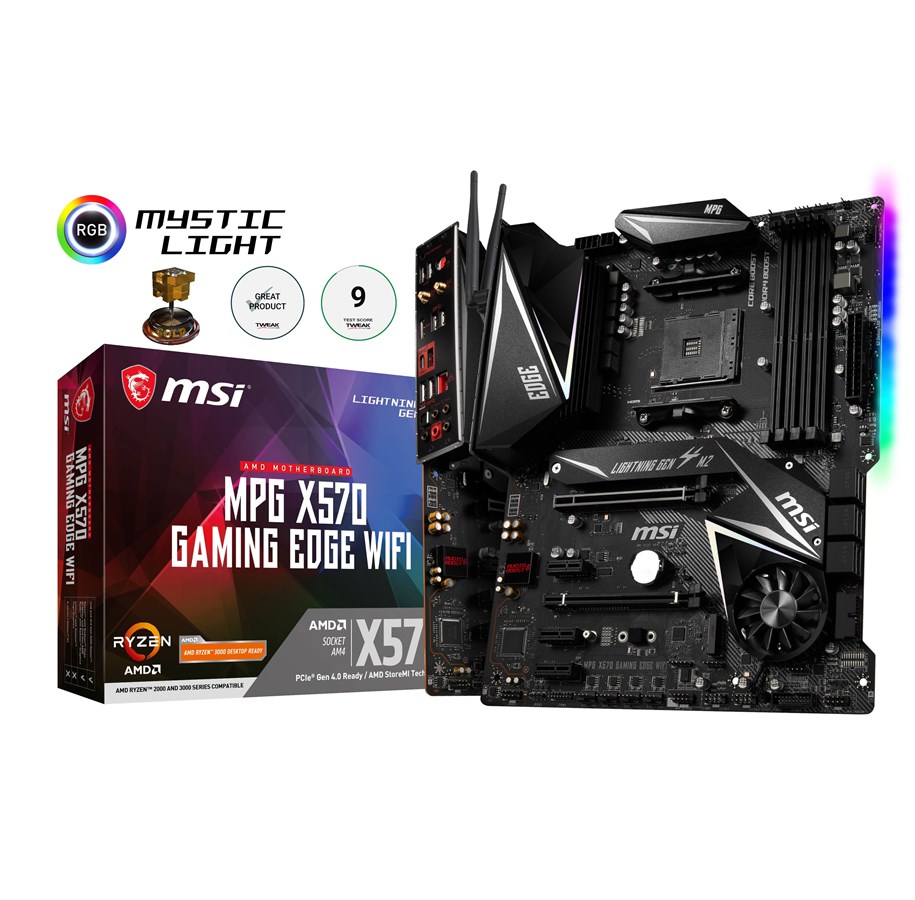 Moderkort - MSI MPG X570 GAMING EDGE WIFI Moderkort - AMD X570 - AMD AM4 socket - DDR4 RAM - ATX - MPG X570 GAMING EDGE WIFI