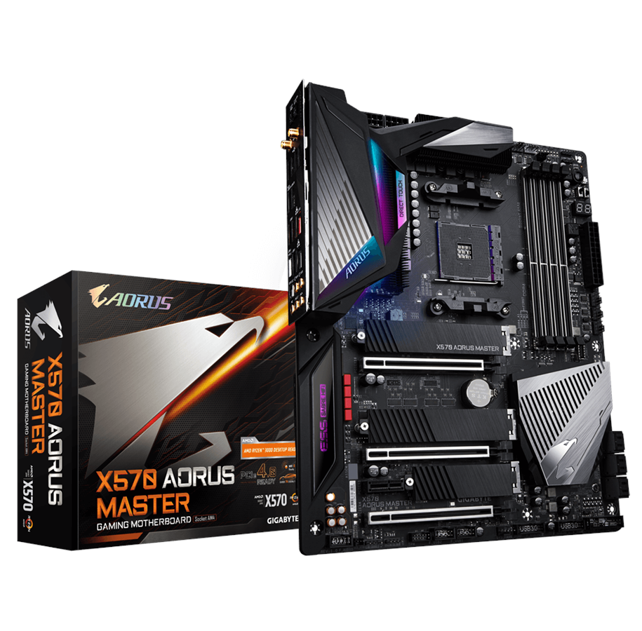 Moderkort - GIGABYTE X570 AORUS MASTER Moderkort - AMD X570 - AMD AM4 socket - DDR4 RAM - ATX - X570 AORUS MASTER