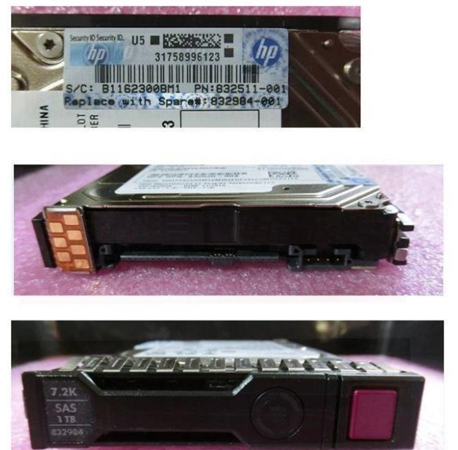 Hårddisk - HP E Midline - 1TB - Hårddisk - 832984-001 - Serial Attached SCSI 3 - 2,5" - 832984-001
