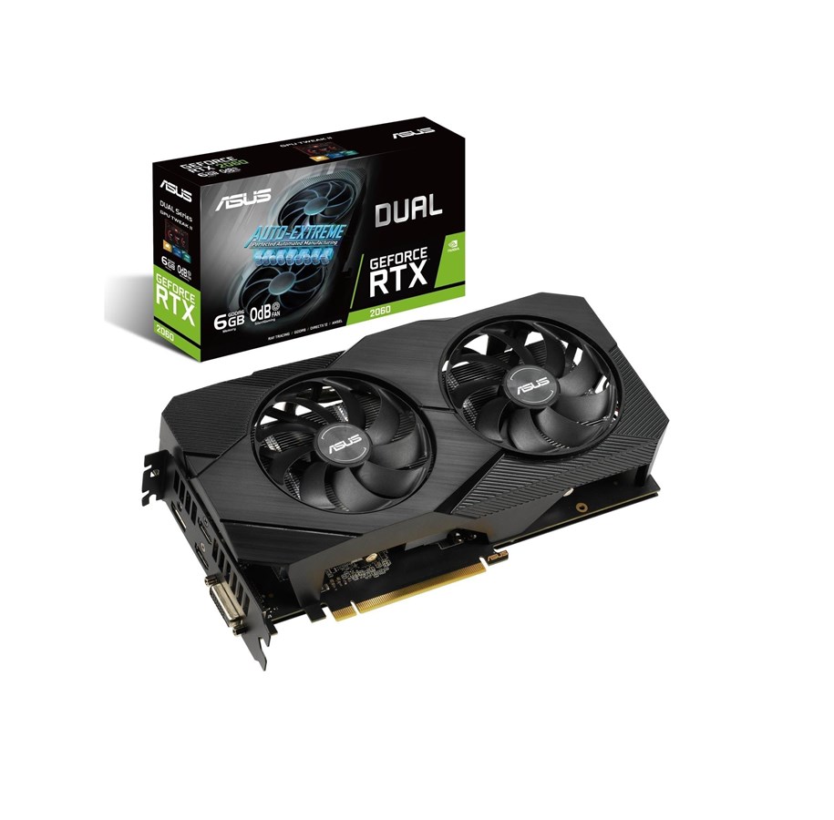 Grafikkort - ASUS GeForce RTX 2060 DUAL OC EVO - 6GB GDDR6 RAM - Grafikkort - 90YV0CH2-M0NA00