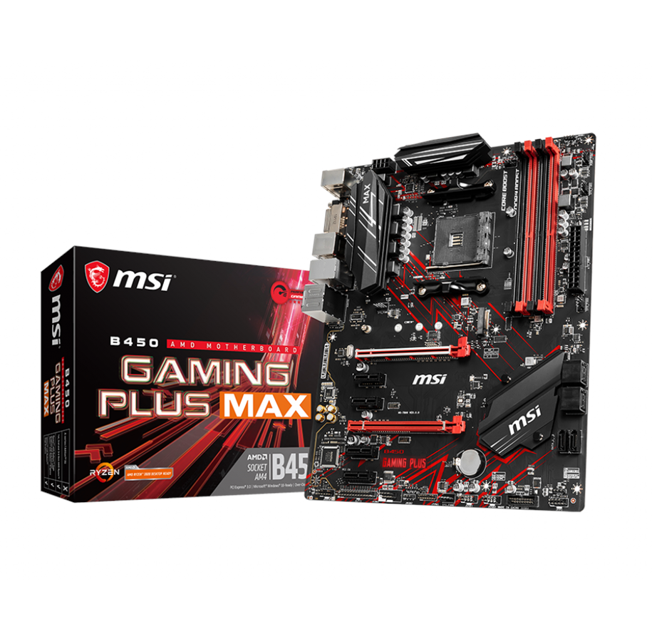 Moderkort - MSI B450 GAMING PLUS MAX Moderkort - AMD B450 - AMD AM4 - DDR4 RAM - ATX - B450 GAMING PLUS MAX